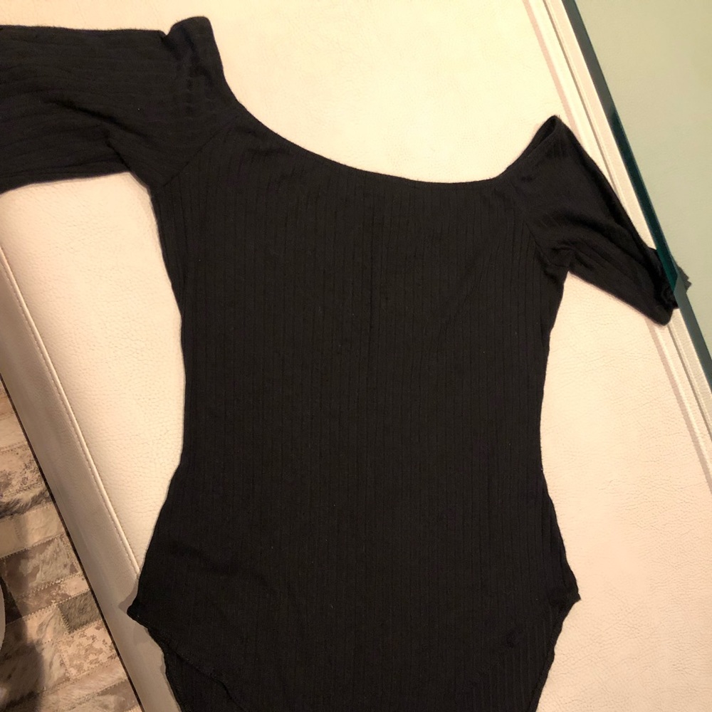 Aqua Black Short Sleeve Bodysuit